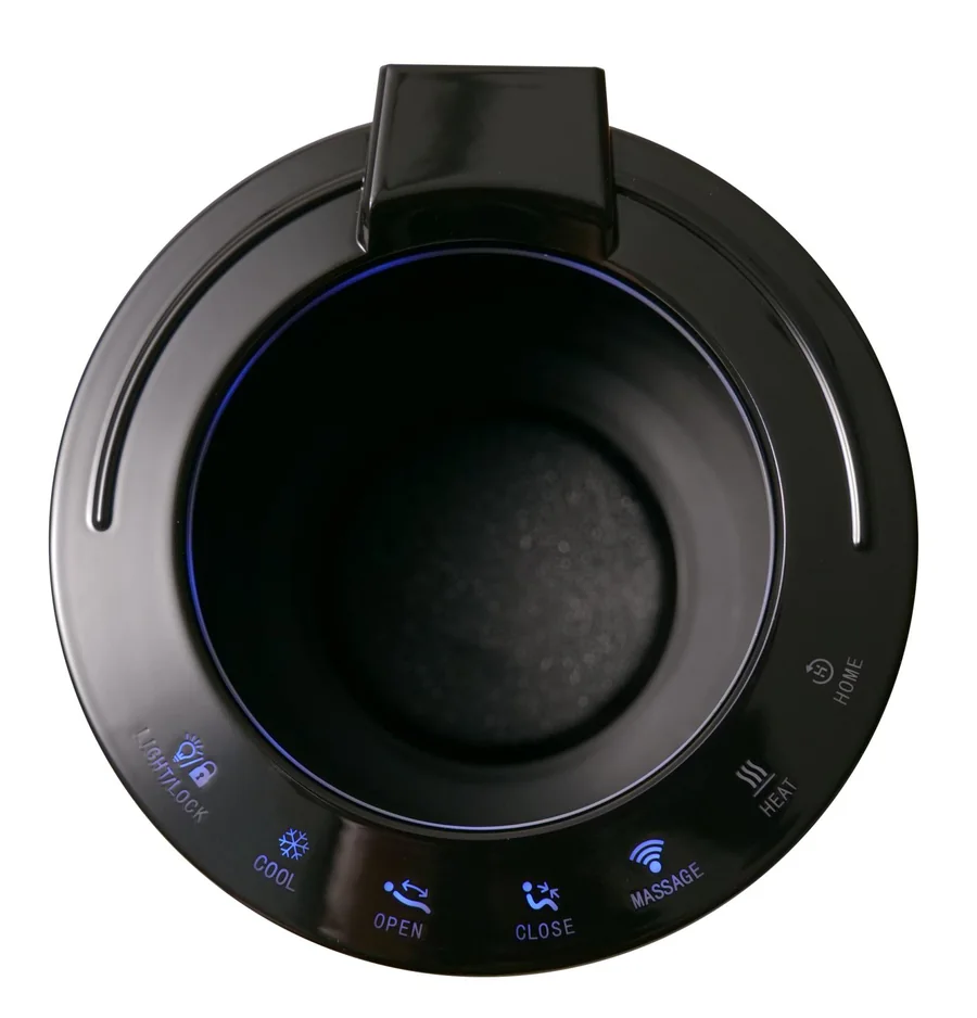 Smart touch cup holder with light ring and integrated controls