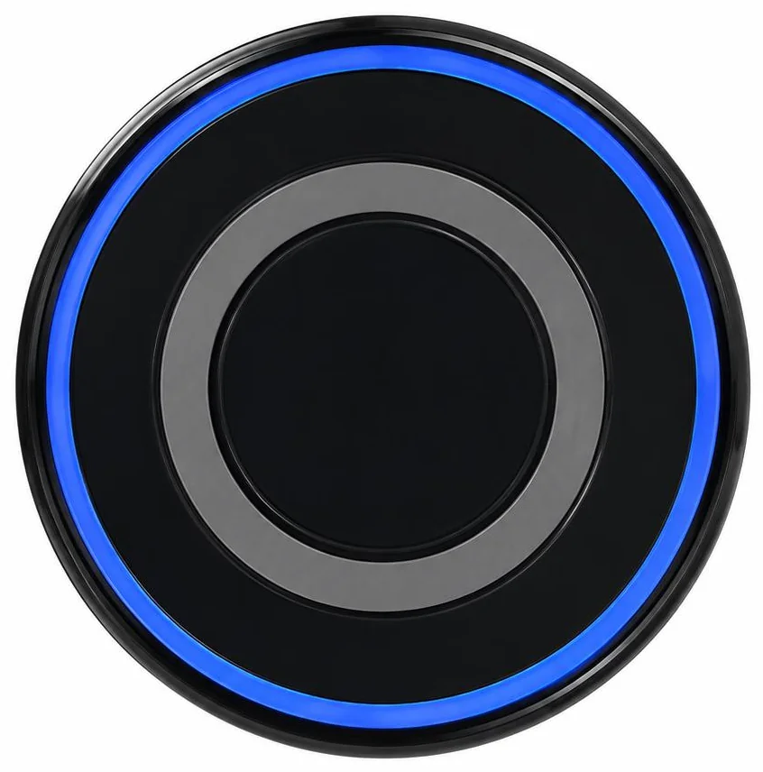 LED-glowing wireless charger integrated into the seat